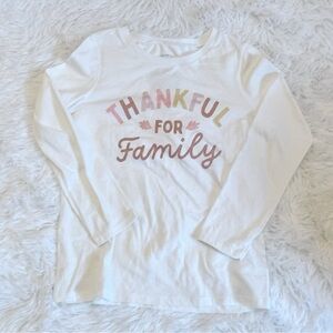 Thankful for Family Carter’s Girls Size 8 Long Sleeve Top
